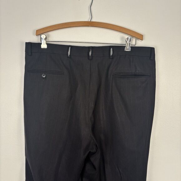 Jos A Bank Mens 43R Navy Blue Pinstripe Suit Blazer Pants 2 Piece Wool READ - Picture 12 of 15